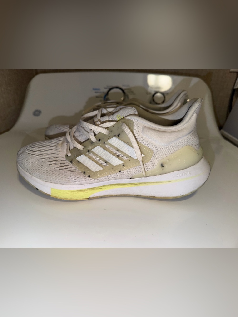 Adidas men’s 
Off' White and Light Yellow Running Shoes